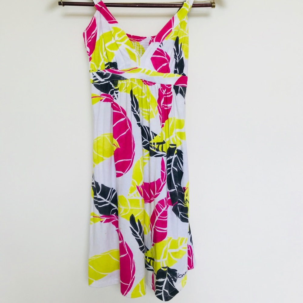 Old Navy Leaf Print Cotton Dress S